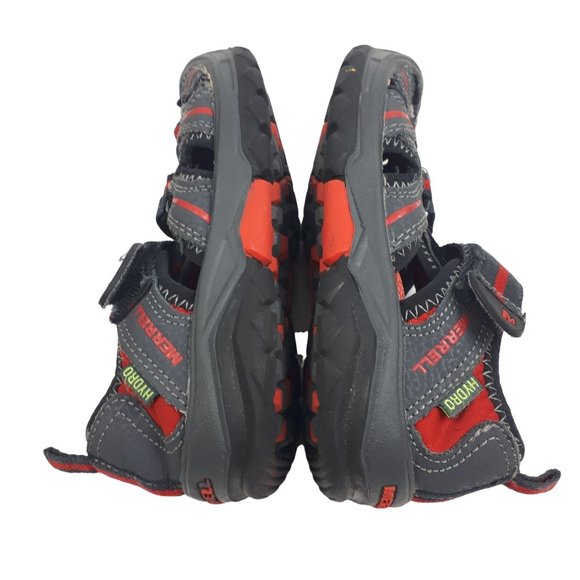 MERRELL Hydro Water Sandal Gray & Red Toddler Boys Size 11 M - Picture 8 of 12